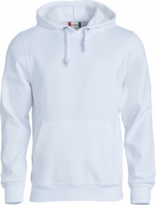 Clique - Basic Cotton Hoodie - Biały