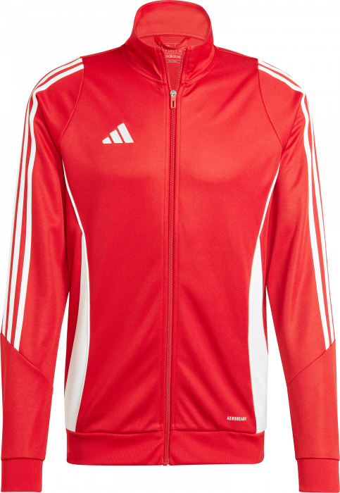 Adidas - Tiro 24 Træningstrøje Med Lynlås - Team Power Red & hvid