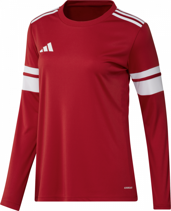 Adidas - Squadra 25 Long Sleeve Player Jersey Women - T Power Red & weiß