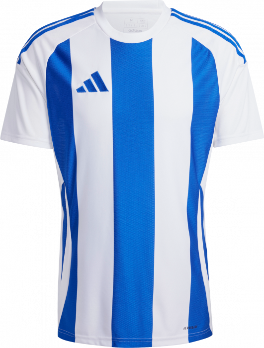 Adidas - Striped 24 Player Jersey - Blanco & royal blue