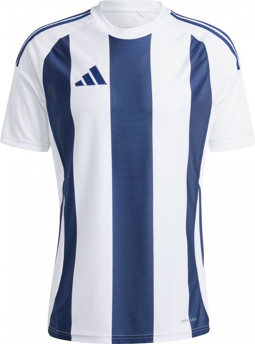 Adidas - Striped 24 Player Jersey - T Navy Blue & blanco