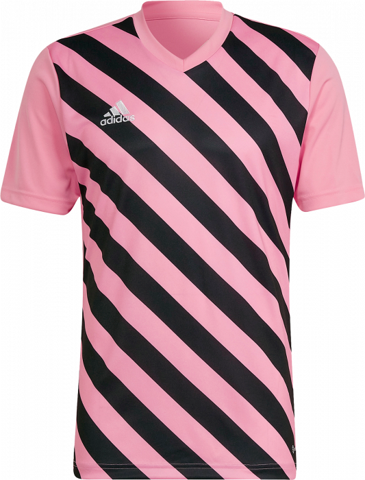 Adidas - Entrada 22 Stripet Jersey - Semi Pink Glow & black
