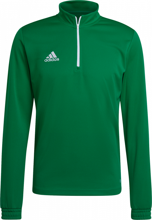 Adidas - Entrada 22 Træning Top With Half Zip Jr - Team green & biały